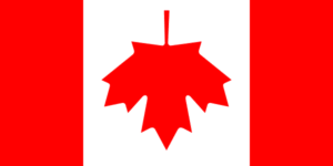 The inverted Maple Leaf flag of Canada --a symbol of distress