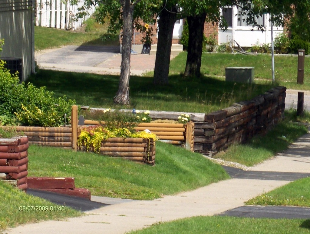 Timber and Railroad Tie Retaining Walls